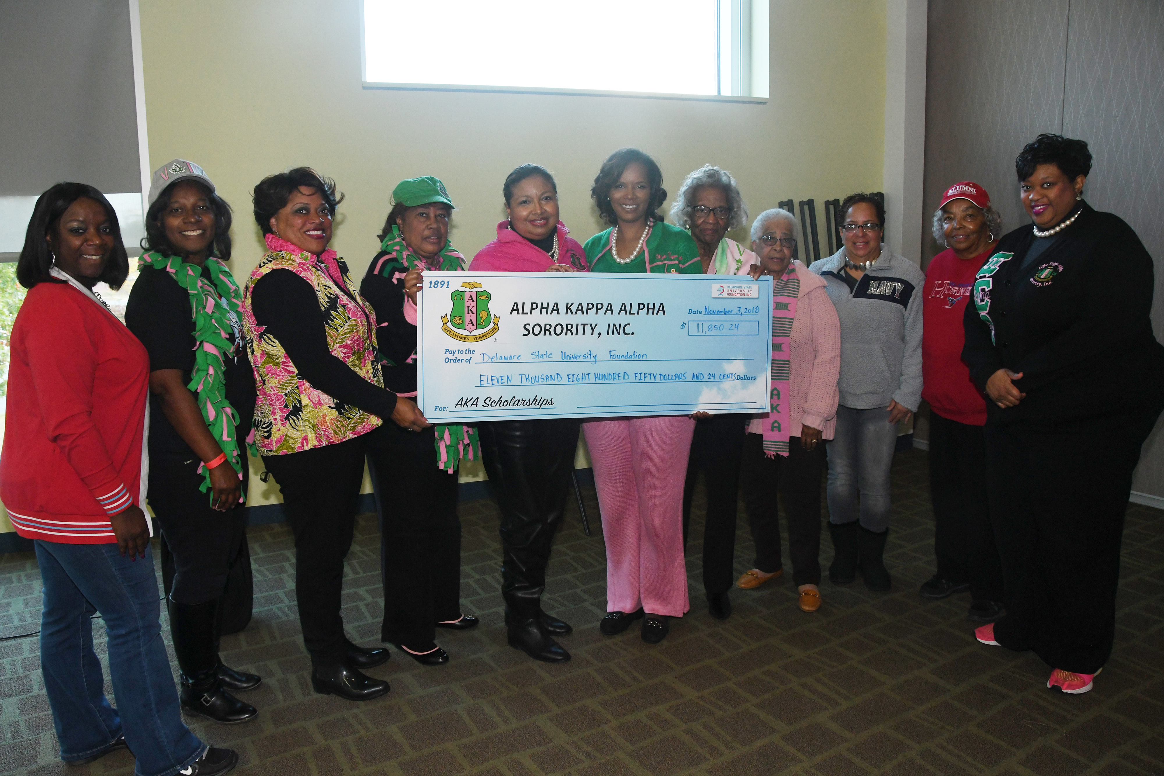 AKAs make donation to the University