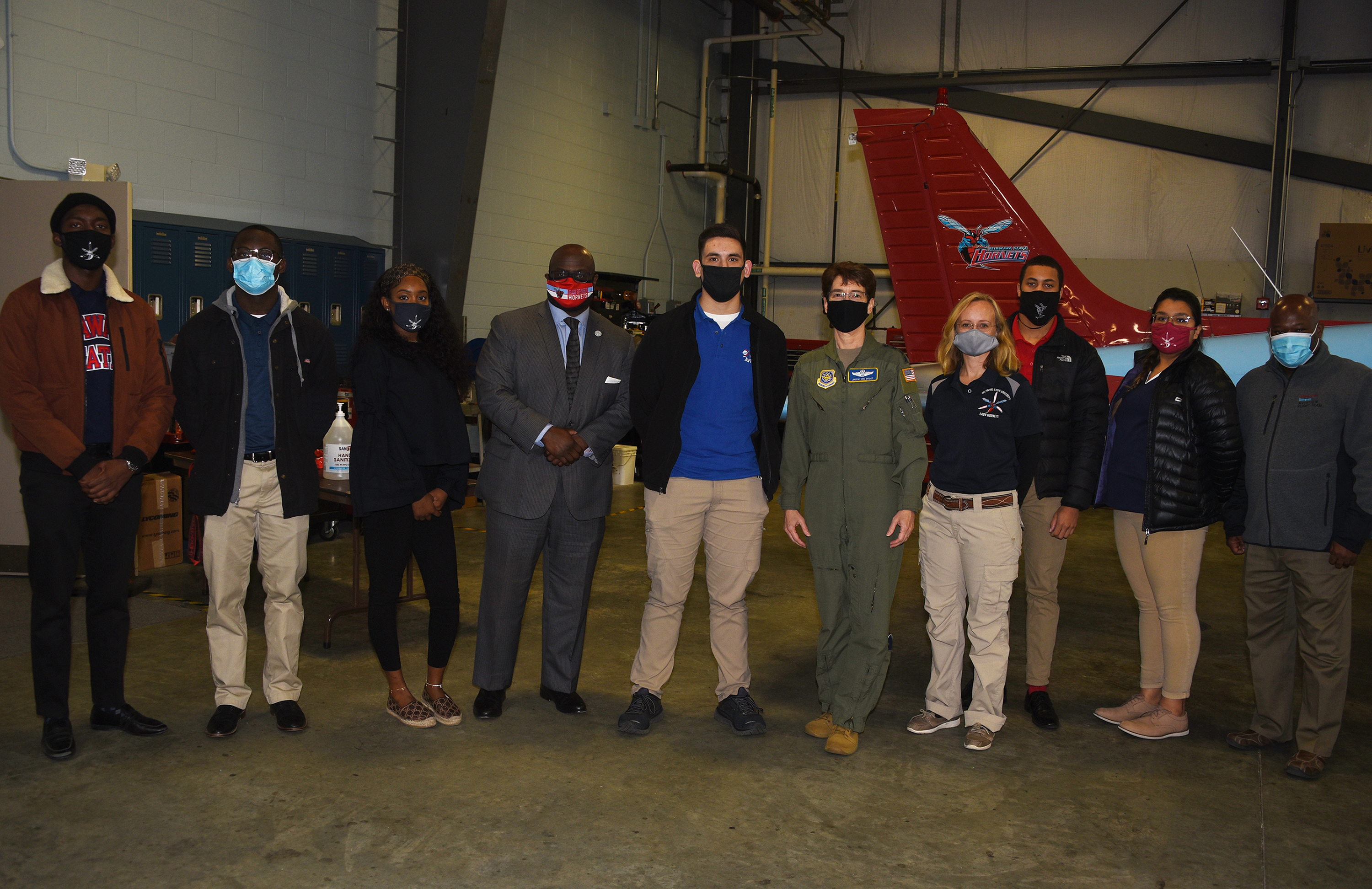 Gen. Jacqueline Van Ovost visits Del State Aviation Program