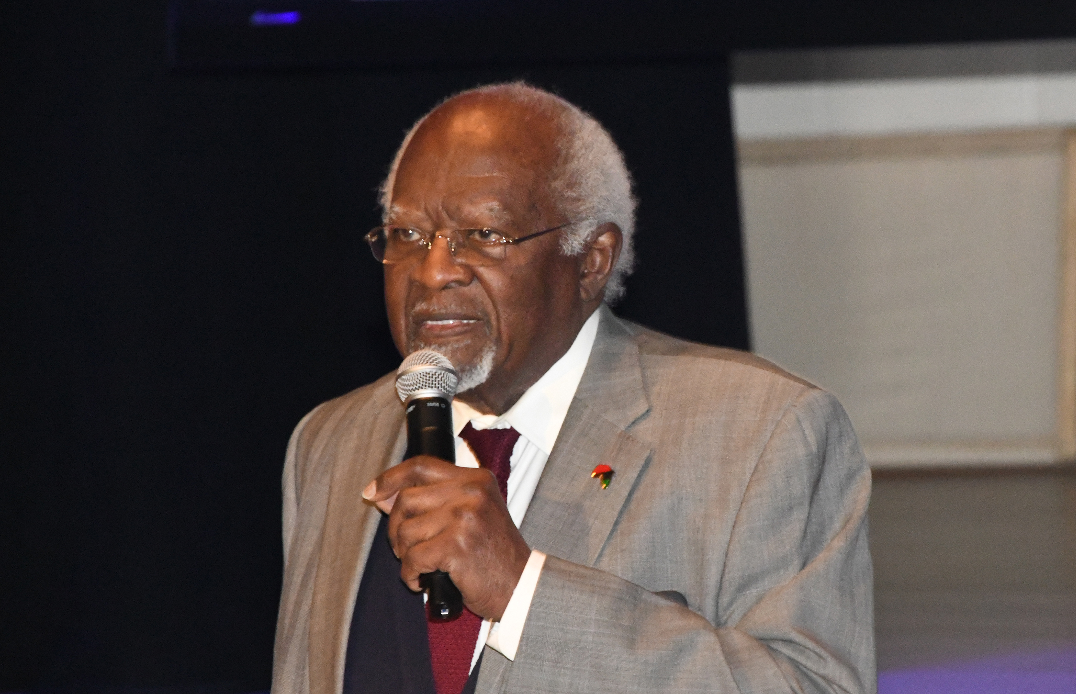 Dr. Julius Garvey, son of Marcus Garvey, speaks at the University