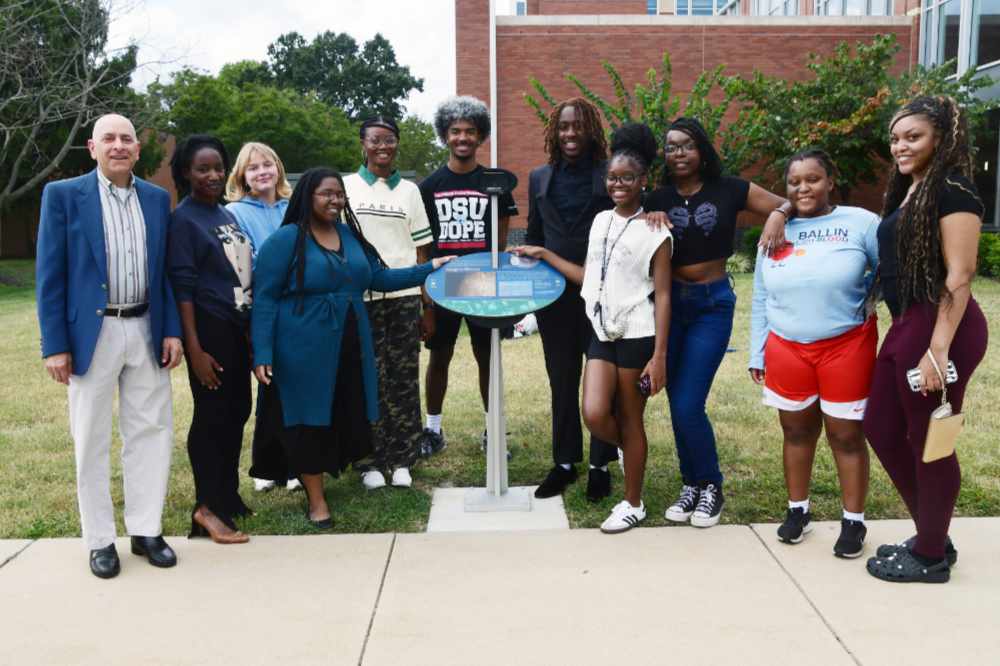 The Voyage Solar System exhibition installed across the campus