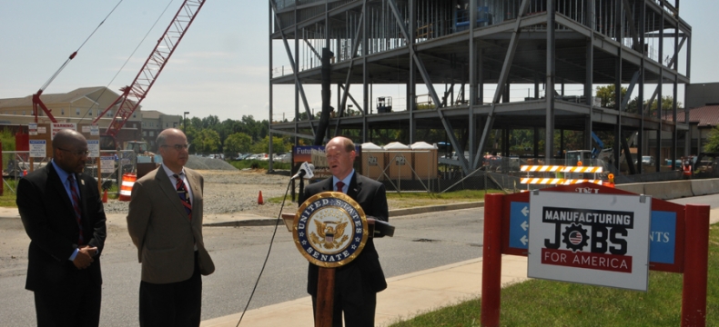 Sen. Chris Coons Announces Manufacturing Ed Bill at DSU