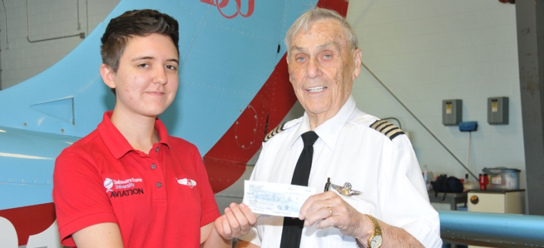 Aviation Major Receives First-Ever Top Gun Scholarship