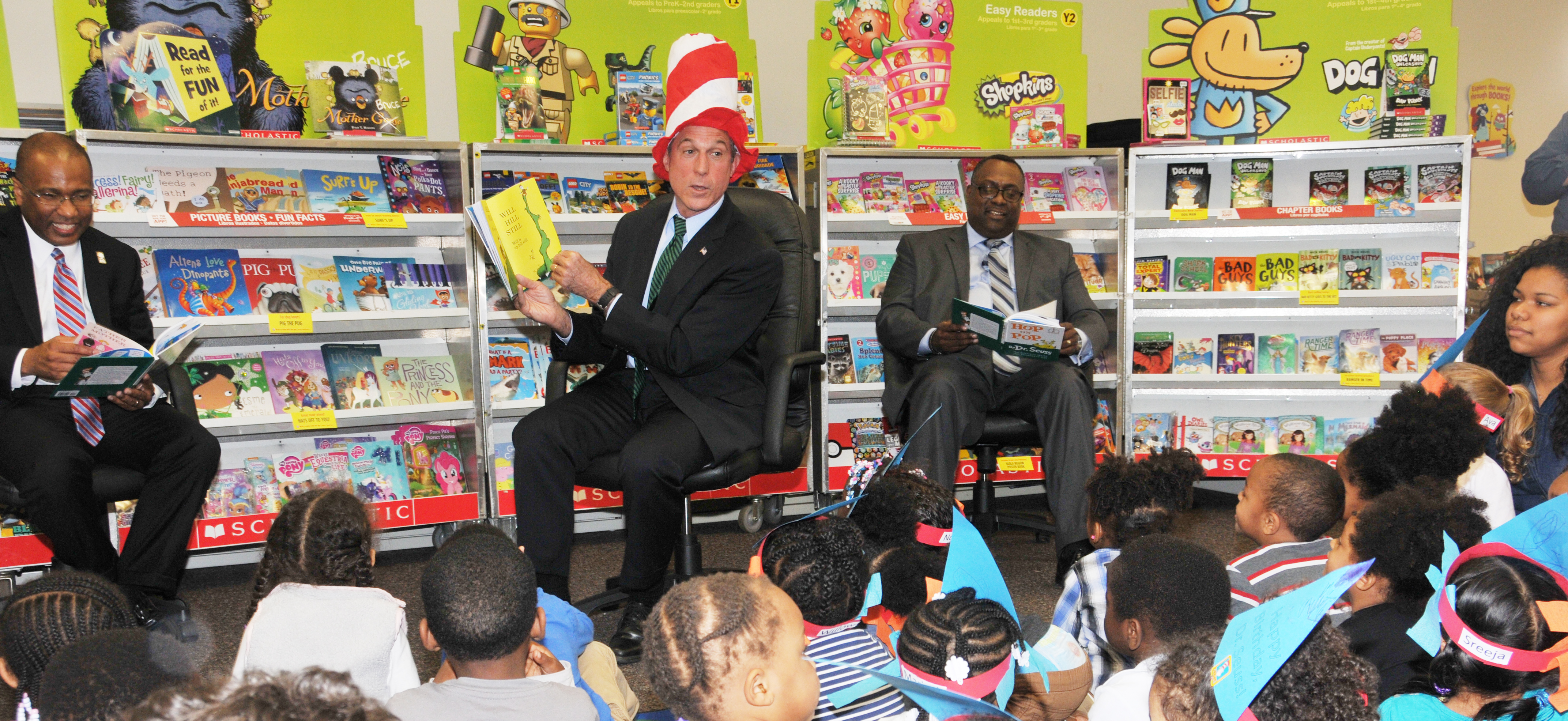 Gov. John Carney Reads to DSU Child Dev. Lab Children