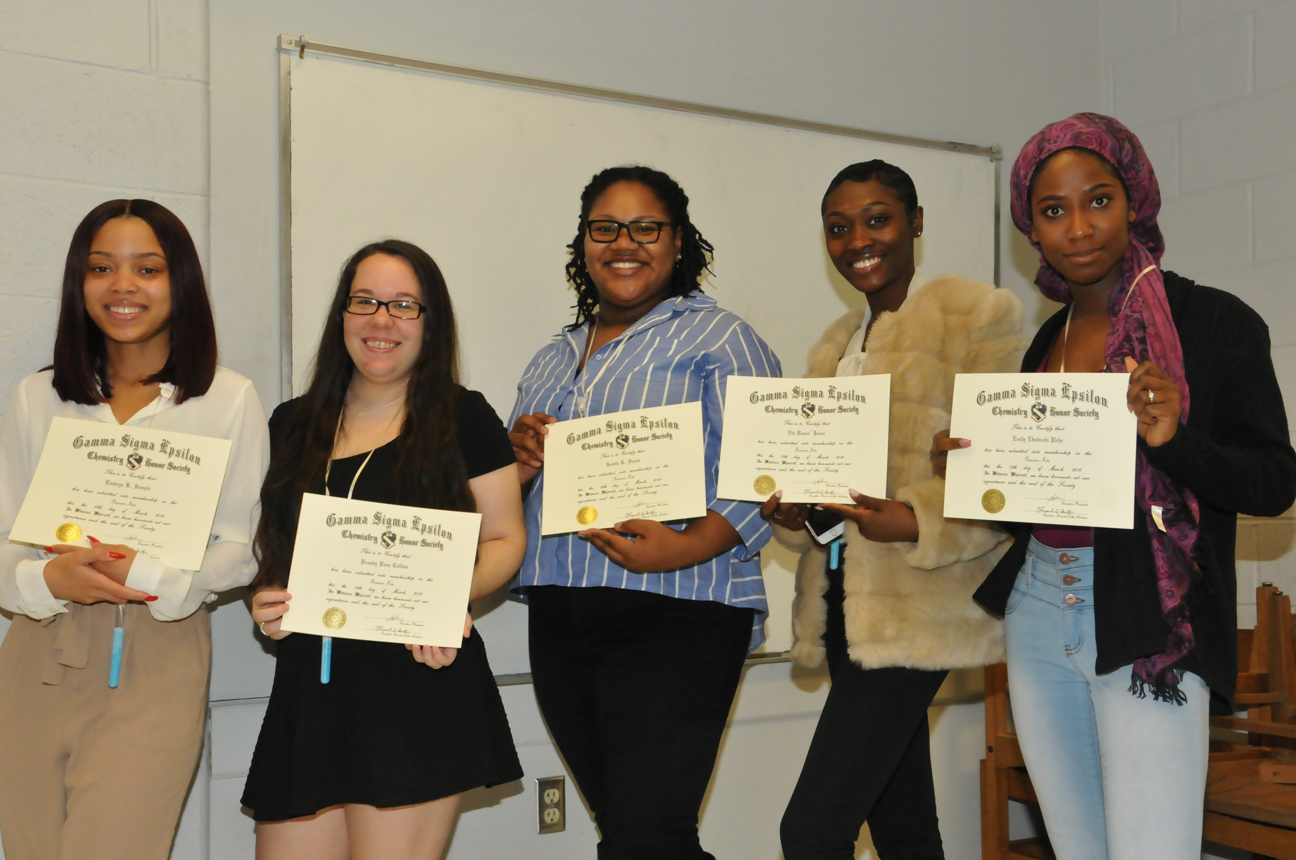 Chemistry Dept. Celebrates New Gamma Inductees