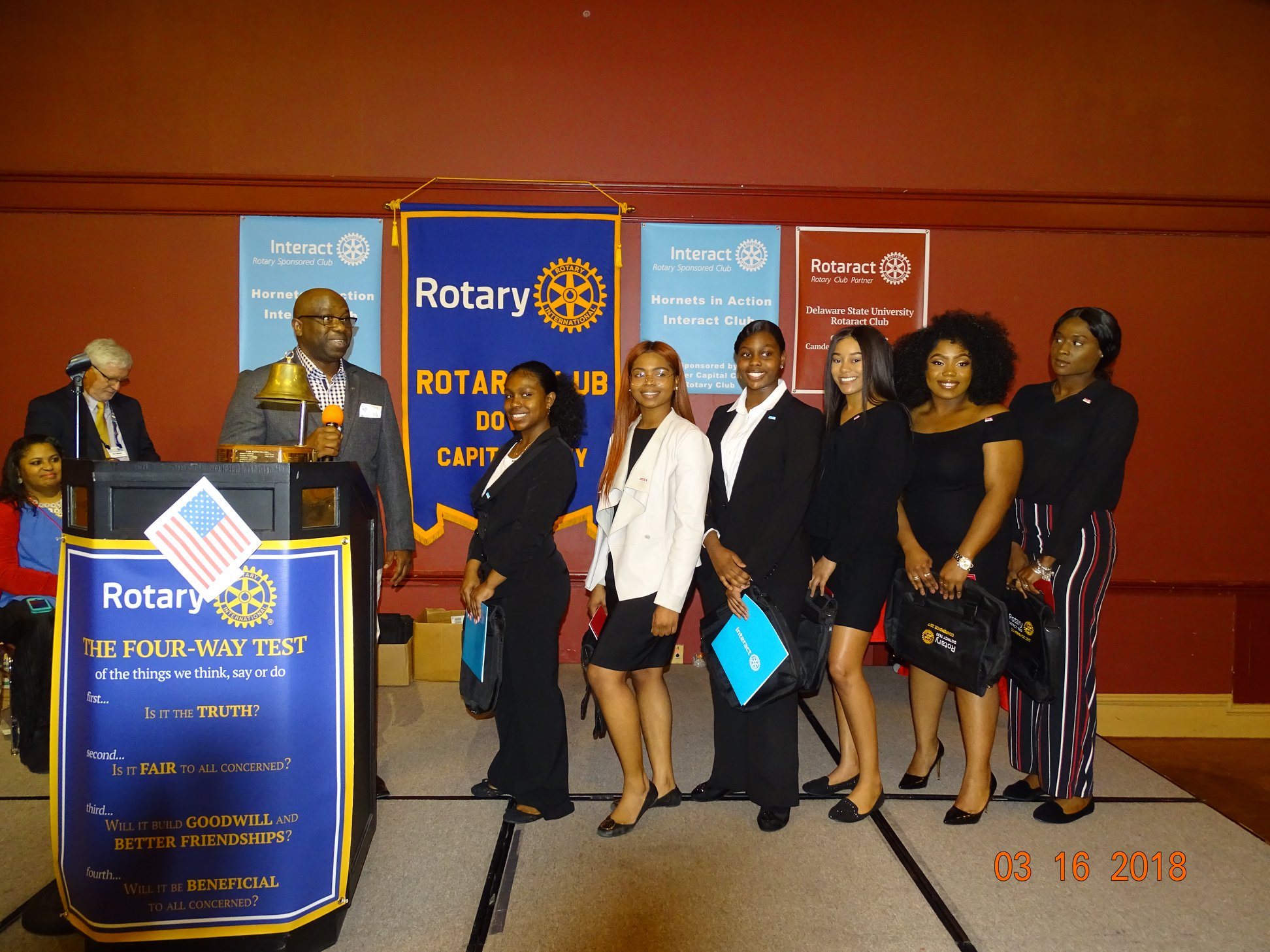 DSU Rotaract and ECHS Interact Club members Inducted